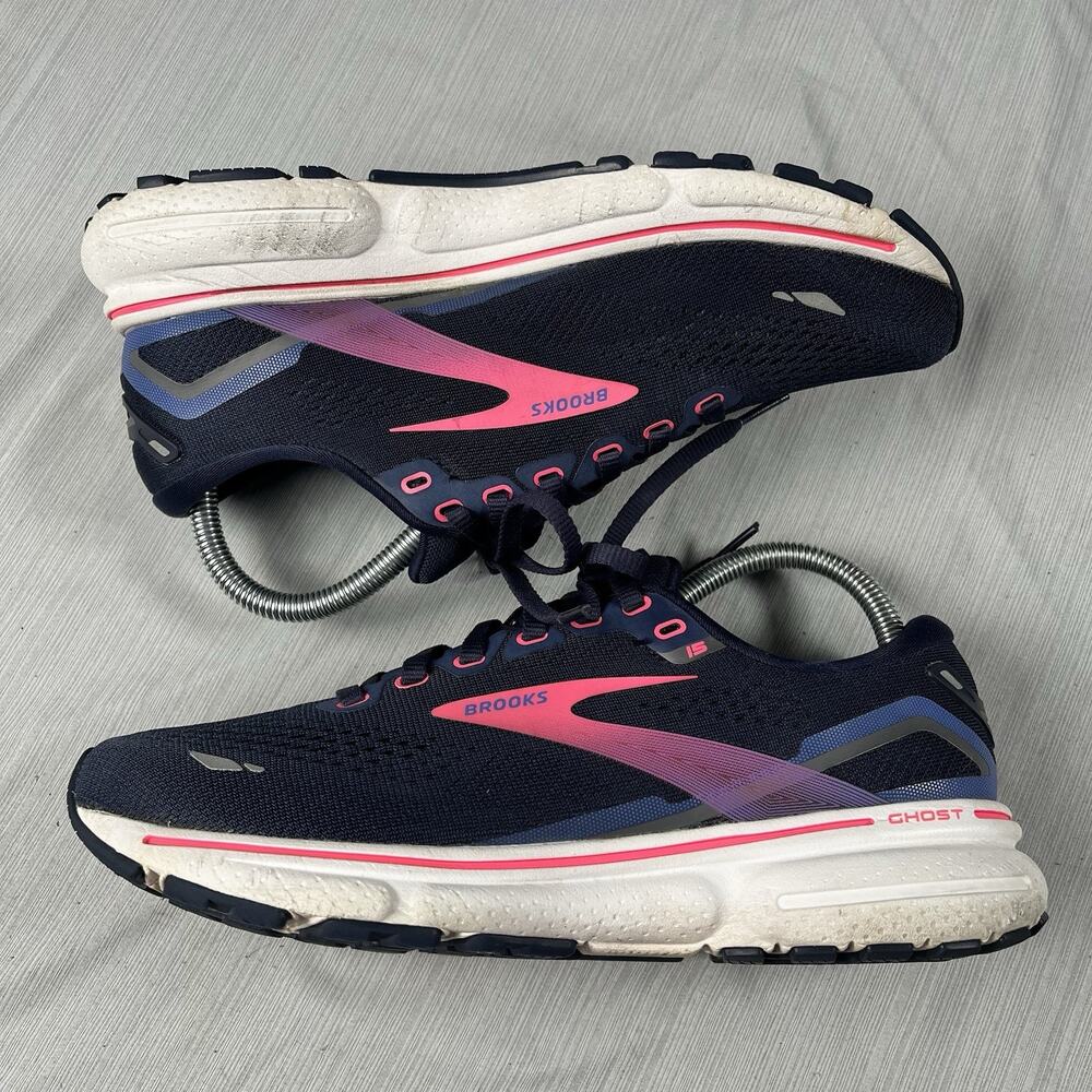 Brooks Ghost 15 Women’s Size 7 Blue Running Shoes Fitness Sneakers 1203801B460